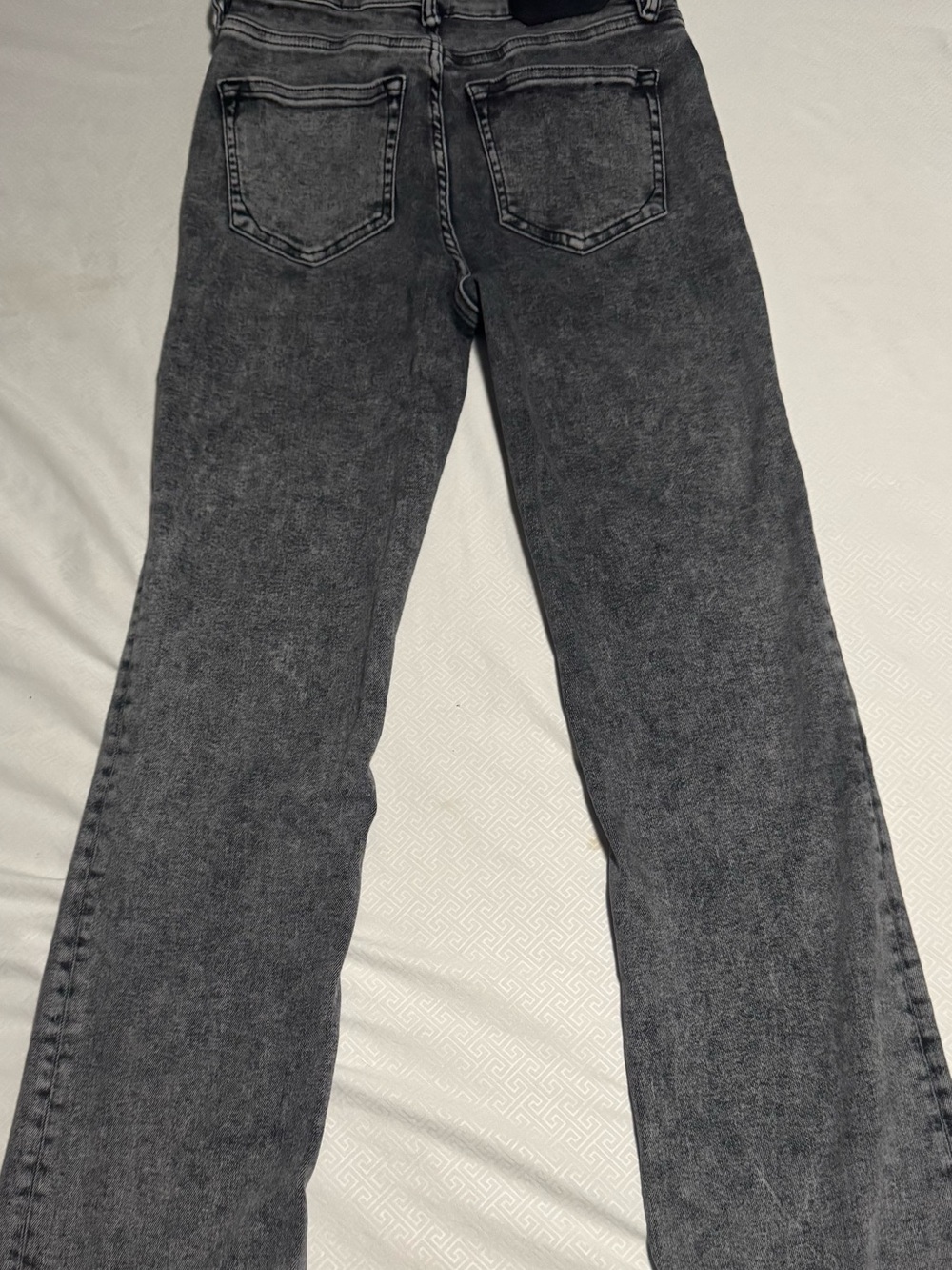 AllSaints Andi Gray Acid Wash Flare Jeans Size 28